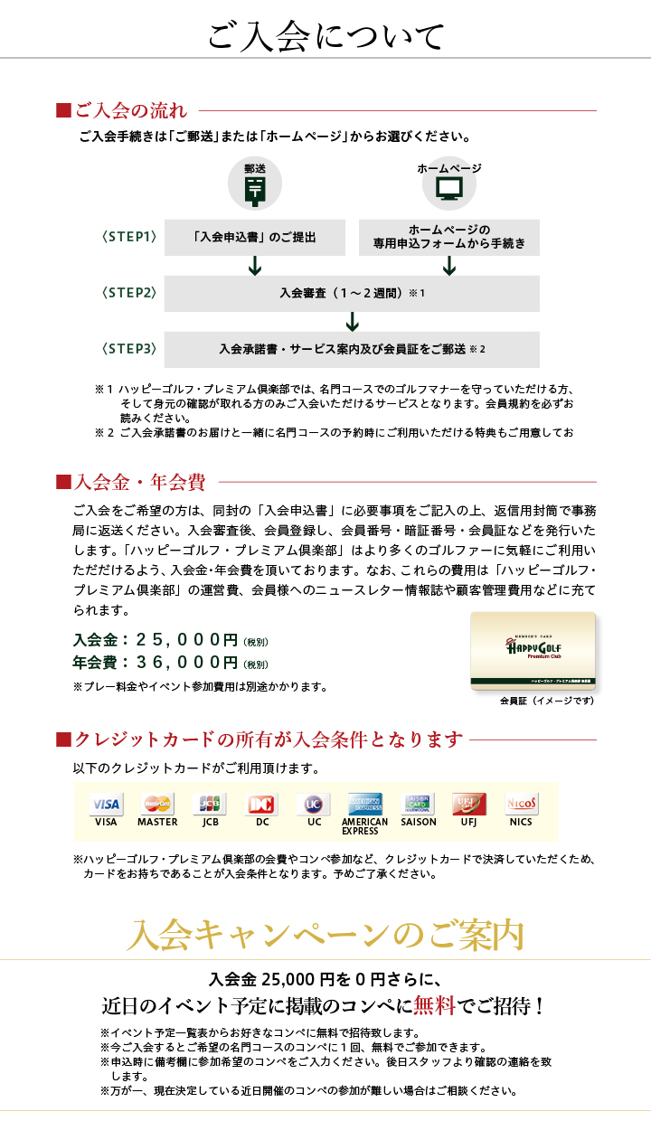 料金（入会費/年会費）